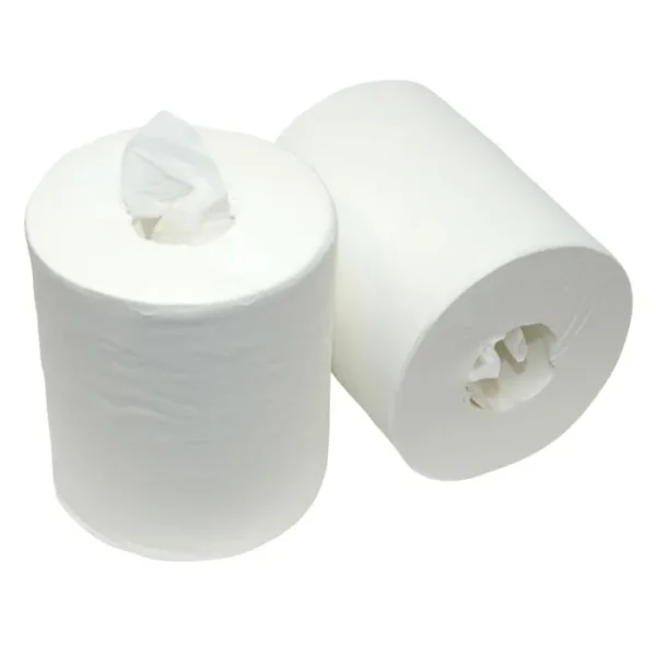 Poetsrol midi 300m 1 laags recycled wit
