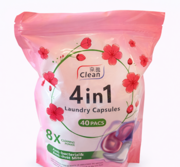 Clean 4-in-1 Wascapsules 40 stuks – Krachtig Wasmiddel met Antibacteriële Werking
