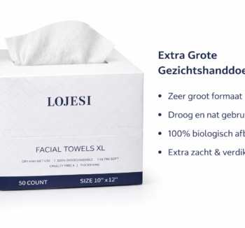 Gezichtsdoekjes XL 50 stuks – Zachte Wegwerp Facial Towels
