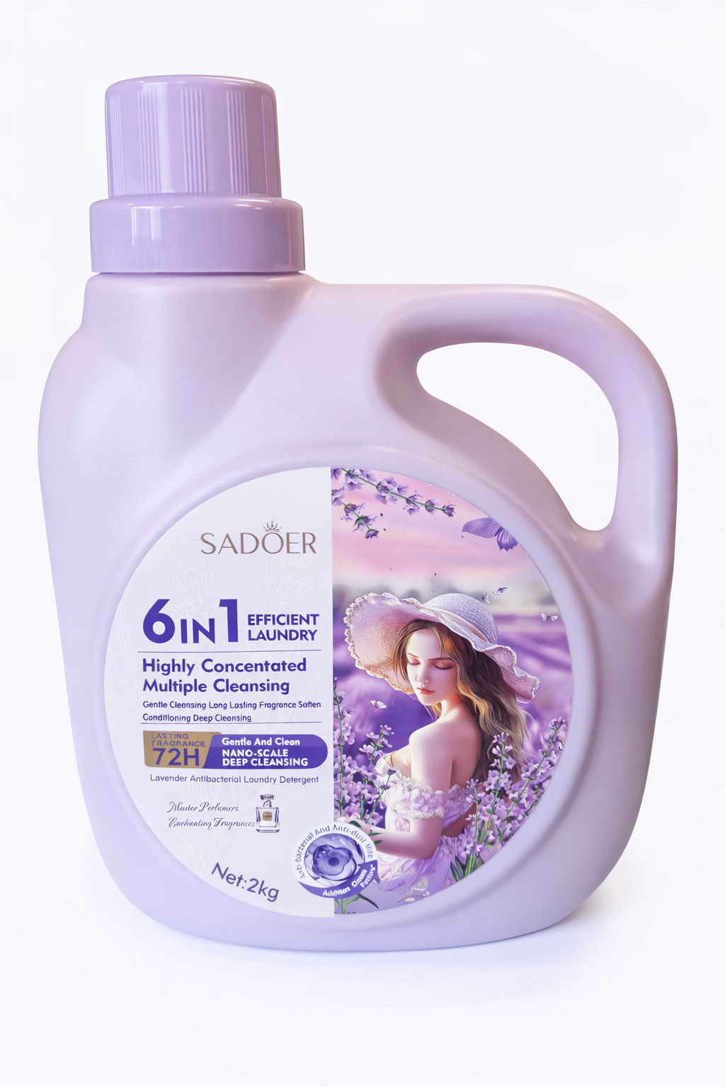SADOER Wasmiddel 6-in-1 Lavendel – Geconcentreerd 2KG