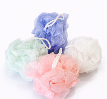 Badspons Set 4 stuks – Loofah Douche Spons met Ophanglus
