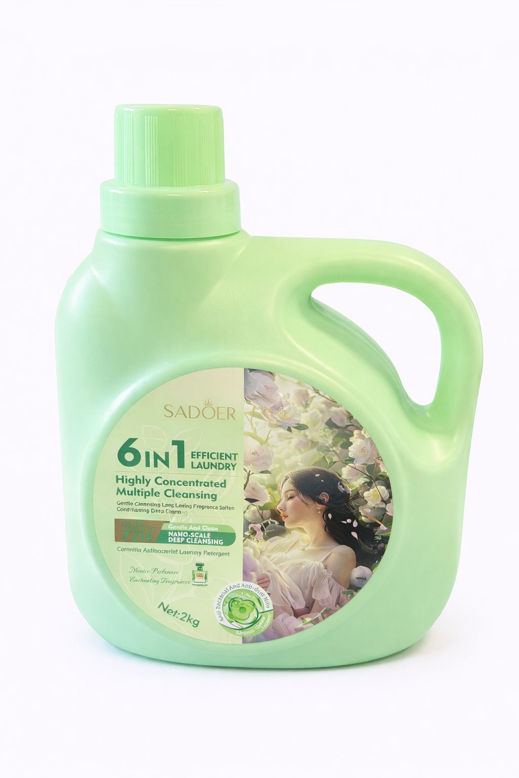 SADOER 6-in-1 Wasmiddel 2kg – Krachtige Reiniging & Frisse Geur