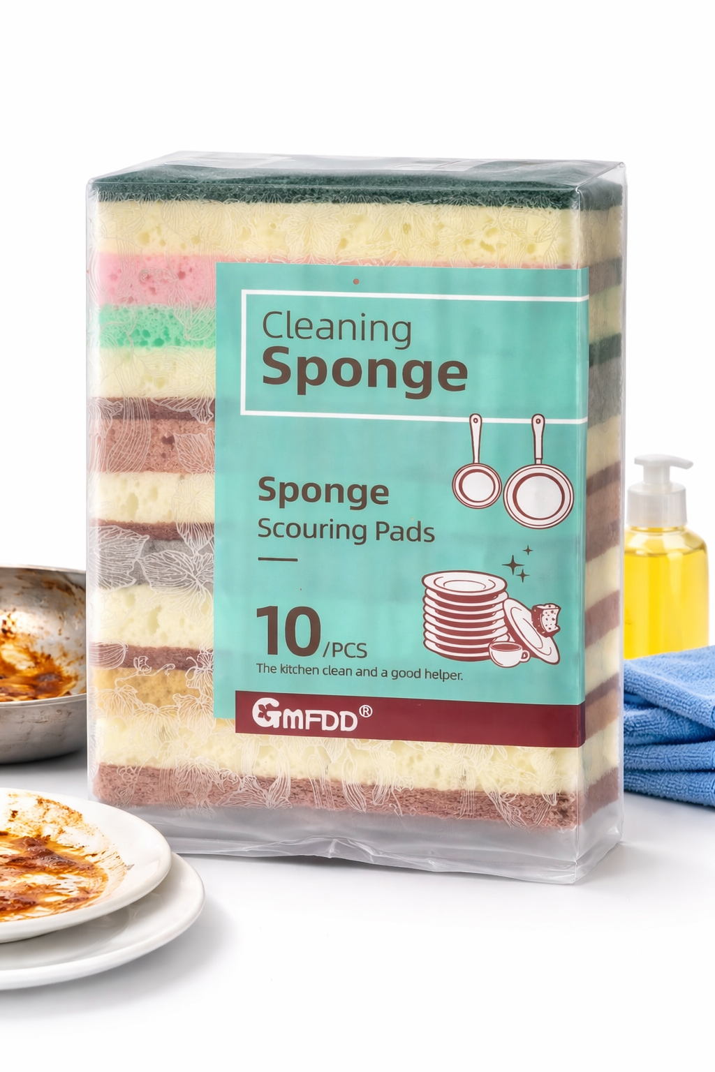 Schuursponzen – Keukensponzen met Schuurzijde (10 stuks)